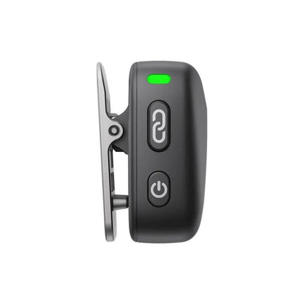 DJI Mic Mini Transmitter for Everyday Audio Recording compact black clip-on transmitter with LED and power buttons