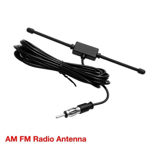 Glass-Mounted Car AM/FM Radio Antenna for Stereo Receivers - adhesive windshield 50Ω antenna with long cable and male connector