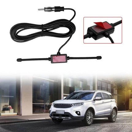 Glass-Mounted Car AM/FM Radio Antenna for Stereo Receivers – windshield adhesive 50Ω antenna with coax lead for improved AM/FM reception