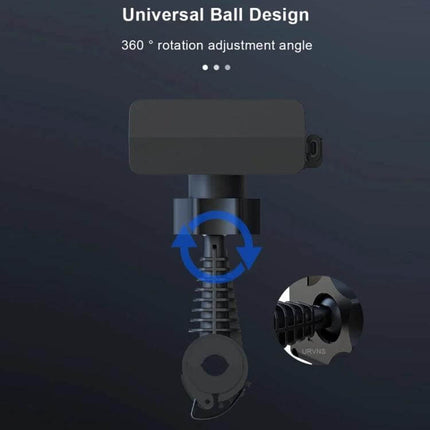 Rear Seat Car Charger With Retractable Dual-Wire Cables rear headrest mount showing universal ball design and 360° rotation adjustment