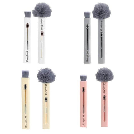 Retractable Soft Brush for Car Air Conditioner Vent Cleaning — retractable microfiber vent and dashboard cleaning brush in assorted pastel colors