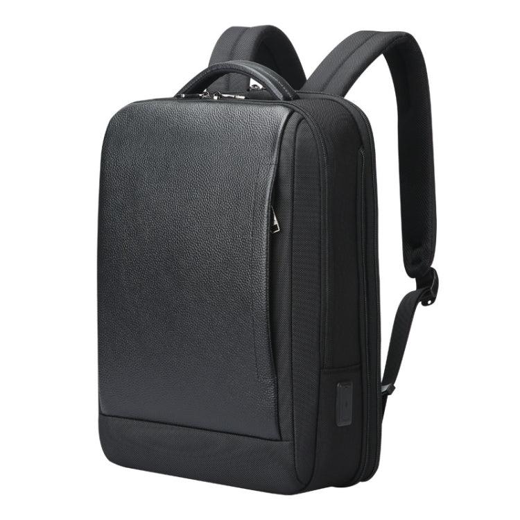 Premium Cowhide Laptop Backpack with USB & Type-C Charging Ports - Bopai AL-61-122631B