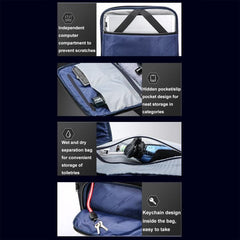 Mochila para computadora portátil de negocios de gran capacidad impermeable Bopai 61-91911 con puerto USB + tipo C