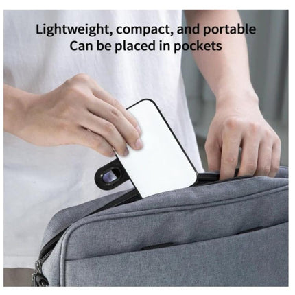 Clip-On Light for Everyday Video Calls and Selfies - lightweight clip-on phone light being placed into a backpack pocket
