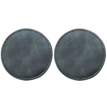 Car Suede Anti Slip Coasters Set for Interior Protection – pair of grey suede 7cm anti-slip car cup coasters with memory foam lining
