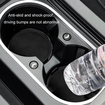Car Suede Anti Slip Coasters Set for Interior Protection placed in car cupholders to prevent spills, memory foam suede coasters for stable cups