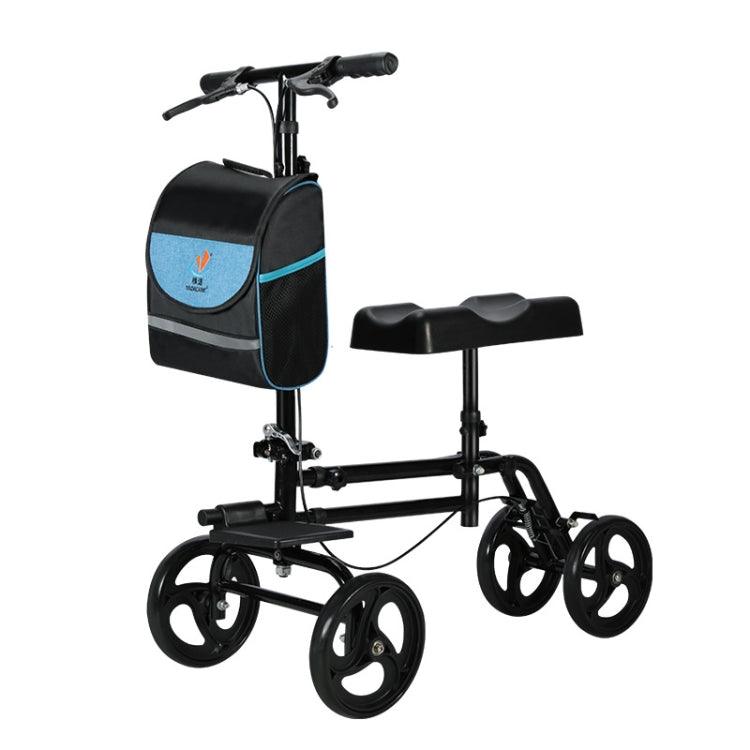 Ergonomic Steerable Knee Walker with Handbrake for Foot Injury Recovery