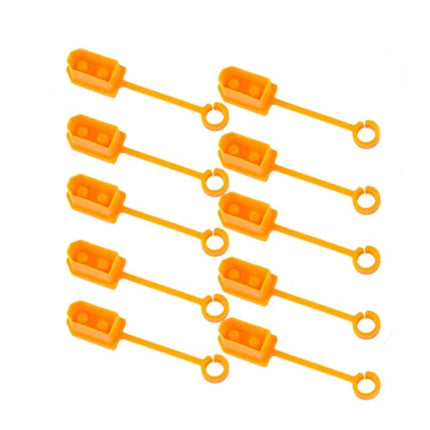 XT60 Lithium Battery Plug Protective Cover, 10-Pack Dustproof Design - orange silicone XT60 dust caps for RC battery connectors