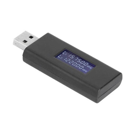 Universal USB GPS Signal Blocker for Privacy Protection in Vehicles - black USB device with small LCD screen for blocking GPS tracking in cars
