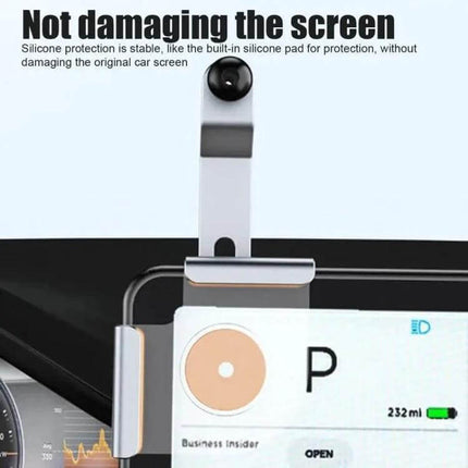 Car Screen Phone Holder Base Aluminum Alloy For Hands Free Use - aluminum alloy car mount with silicone padding holds phone without damaging screen