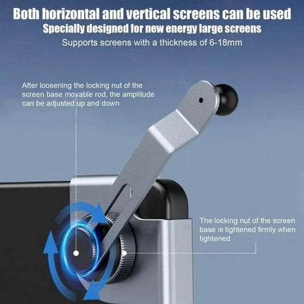 Car Screen Phone Holder Base Aluminum Alloy For Hands Free Use - foldable aluminum alloy car screen phone mount with silicone padding for glare reduction