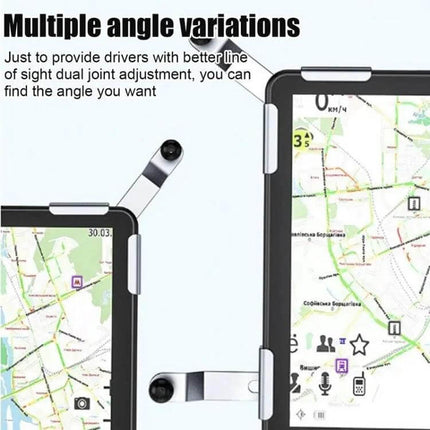 Car Screen Phone Holder Base Aluminum Alloy For Hands Free Use - aluminum alloy mount with silicone padding showing multiple angle variations holding smartphone screens