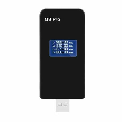 USB Car GPS Signal Blocker for Privacy in Vehicles - black G9 Pro USB device with blue LCD frequency display