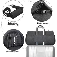 Premium 45L Travel Suit Carrier Bag with Shoe Storage and Adjustable Strap