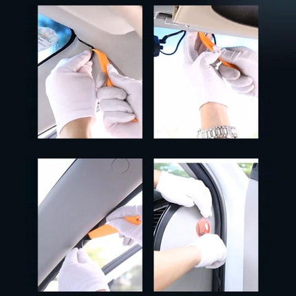 Handy Tool for Car Audio Disassembly in Daily Maintenance - orange ABS pry tool removing interior trim and panels without damage