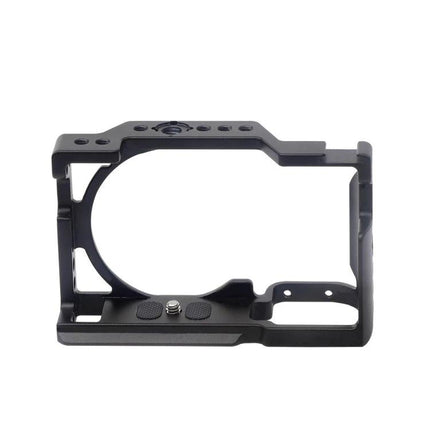 FITTEST Durable Metal Camera Cage for Sony Photography Use – black perforated metal protective camera cage with accessory mounting points