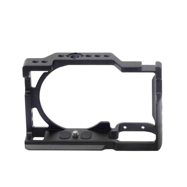 FITTEST Durable Metal Camera Cage for Sony Photography Use – black perforated metal protective camera cage with accessory mounting points