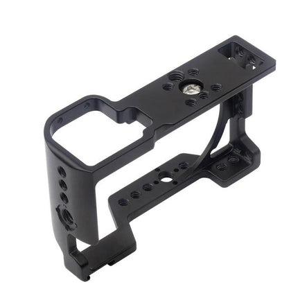 FITTEST Durable Metal Camera Cage for Sony Photography Use - black perforated metal protective camera cage with accessory mounting holes