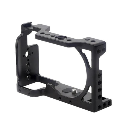 FITTEST Durable Metal Camera Cage for Sony Photography Use – black perforated metal protective camera cage with multiple accessory mounting points