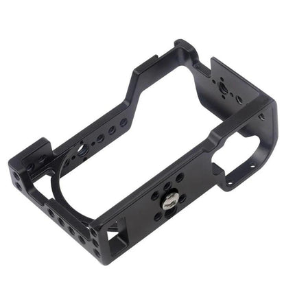 FITTEST Durable Metal Camera Cage for Sony Photography Use - black perforated protective camera cage with accessory mounting points