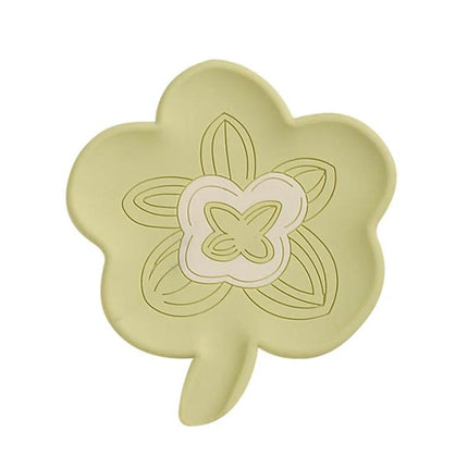 Practical Silicone Soap Dispenser for Everyday Bathroom Routines - green flower-shaped silicone soap holder with drainage