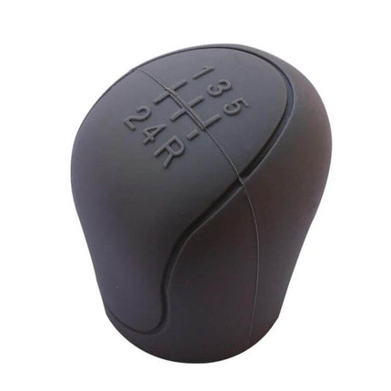 Silicone Gear Shift And Handbrake Cover Anti Slip Universal Fit — black silicone gear shift knob cover for 5-speed cars, anti-slip textured grip