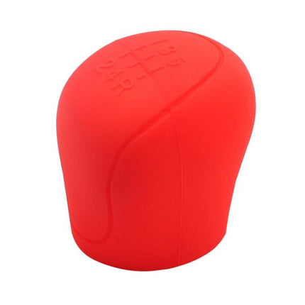 Silicone Gear Shift And Handbrake Cover Anti Slip Universal Fit red silicone gear knob cover with textured grip