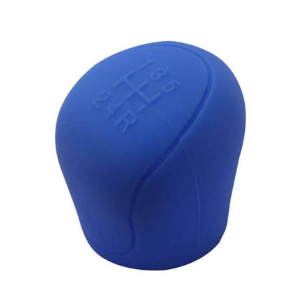 Silicone Gear Shift And Handbrake Cover Anti Slip Universal Fit blue silicone gear shift knob cover with textured grip