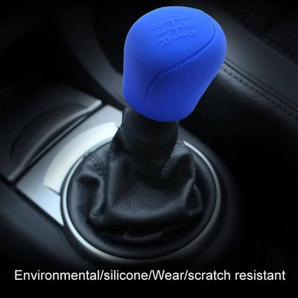Silicone Gear Shift And Handbrake Cover Anti Slip Universal Fit blue silicone gear knob cover for improved grip and moisture resistance