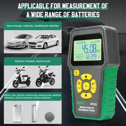 DUOYI Tool for Daily Vehicle Battery Maintenance Checks handheld battery internal resistance and voltage tester display