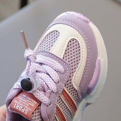 Kids' Breathable Sports Sneakers with Soft Non-Slip Bottoms for Active Play