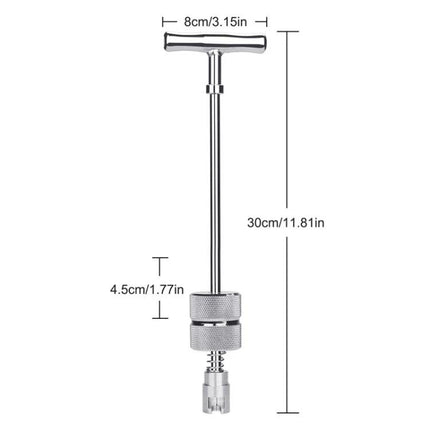 Essential Tool for Repairing Car Dents and Home Appliances - aluminum alloy T-handle dent puller with thicker slide bar, 30cm length