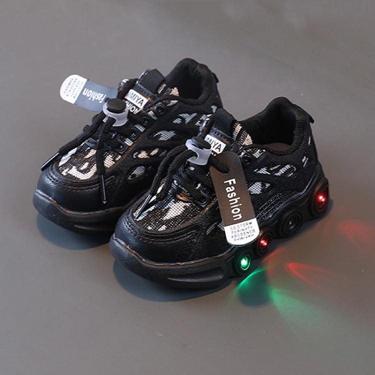 Luminous Breathable LED Sneakers for Kids with Comfortable Webbing Upper