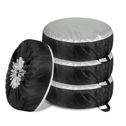 Waterproof Car Tire Cover for Everyday Dirt and Weather Protection - 210D Oxford waterproof tire storage cover set, UV and moisture protection