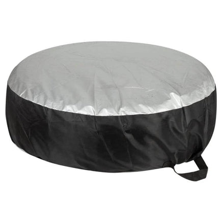 Waterproof Car Tire Cover for Everyday Dirt and Weather Protection - 210D Oxford waterproof tire cover with UV and moisture shield, silver top black side
