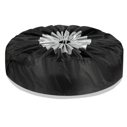 Waterproof Car Tire Cover for Everyday Dirt and Weather Protection - black 210D Oxford cloth protective tire storage cover with drawstring