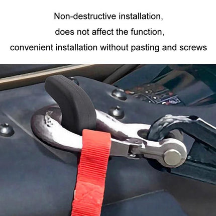 Jeep Wrangler Bumper Hook Cover for Daily Driving Protection - PPE bumper hook cover installed on Jeep shackle protecting against scratches and corrosion