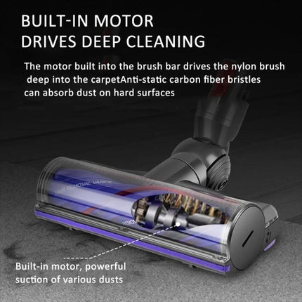 Soft Velvet Roller Brush Head for Dyson Vacuum Cleaners - built-in motor roller for deep cleaning carpets and hard floors, removes pet hair and dust