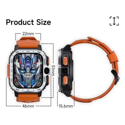 LOKMAT Android Smartwatch 2.02 Inch Navy Blue With Calls