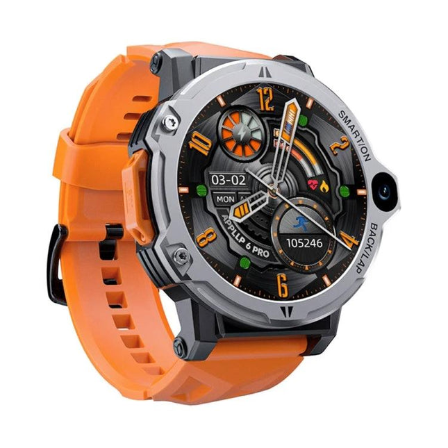 LOKMAT Smart Watch for Daily Connectivity and Timekeeping - rugged orange strap smartwatch showing notifications and fitness metrics
