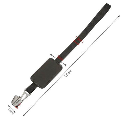 Leather Car Seat Hook Hanger For Vehicles To Organize Bags - black leather strap with zinc alloy hook, 28cm polyester lanyard for hanging bags and groceries