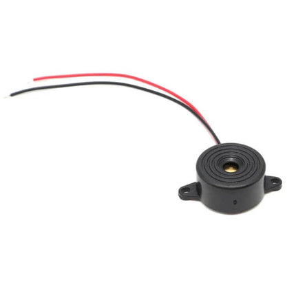 Versatile Active Piezo Buzzer for Loud Sound Alerts - compact 23x12mm ABS mono-channel buzzer with red and black leads for alarms, toys, automotive