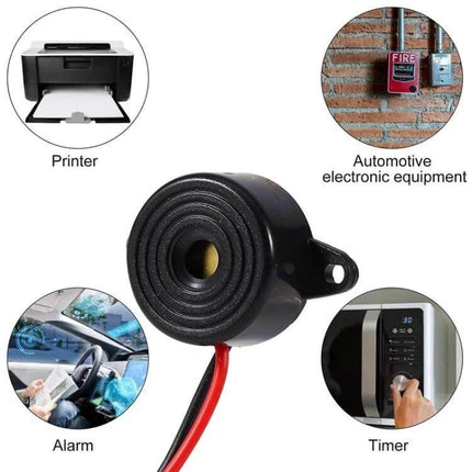 Versatile Active Piezo Buzzer for Loud Sound Alerts compact 23x12mm ABS mono alarm for automotive, printers, toys and timers