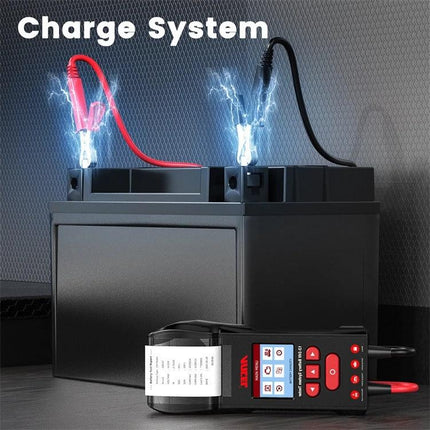 Use Ancel Battery Tester for Daily Vehicle Maintenance Checks - BST600 testing 12V car battery with display and probe