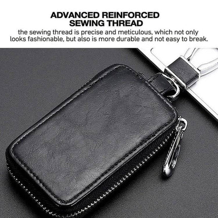 Car Remote Control Universal Visible Zipper Key Case Royal Blue - royal blue cowhide zip key case with swivel clip and reinforced stitching