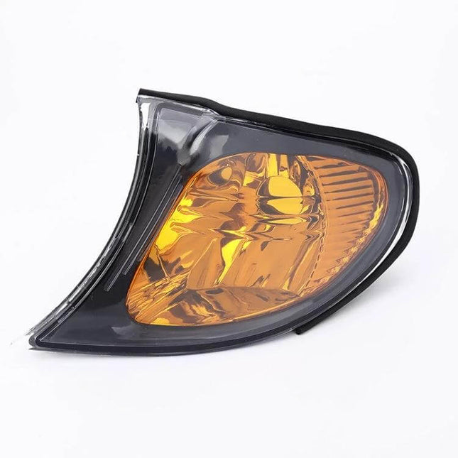 BMW E46 Front Corner Turn Signal Light For Daily City Driving - amber OE-style left indicator with PC housing and high-brightness 55W lamp beads