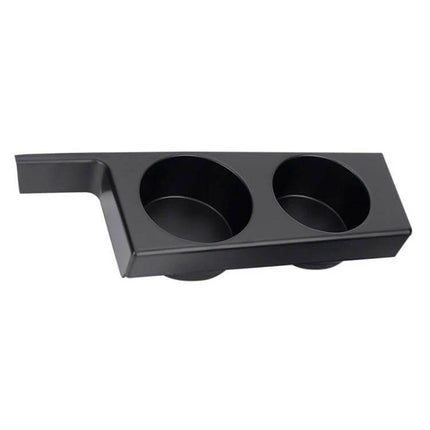 Center Console Cup Holder For Car Keeps Drinks Secure Black — BMW E39 dual cup holder insert, glossy black ABS, secures cups and minimizes spills