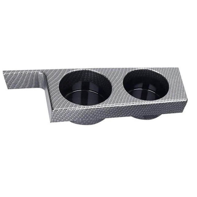 Center Console Cup Holder For Car Keeps Drinks Secure Black - glossy ABS dual cup insert for BMW 5 Series E39 interior