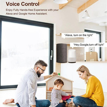 Smart Switch Module for WiFi and Zigbee Home Control controlling lights via voice with family using Alexa and Google Home