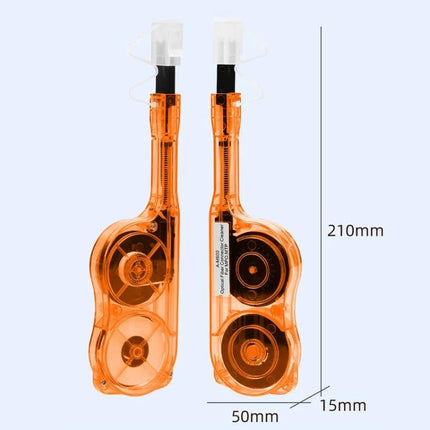 Handy Fiber Optic Cleaning Pen for MPO/MTP Endfaces and Modules orange dual-reel pen for over 600 uses, anti-static resin cleaning for data centers (210x50x15mm)